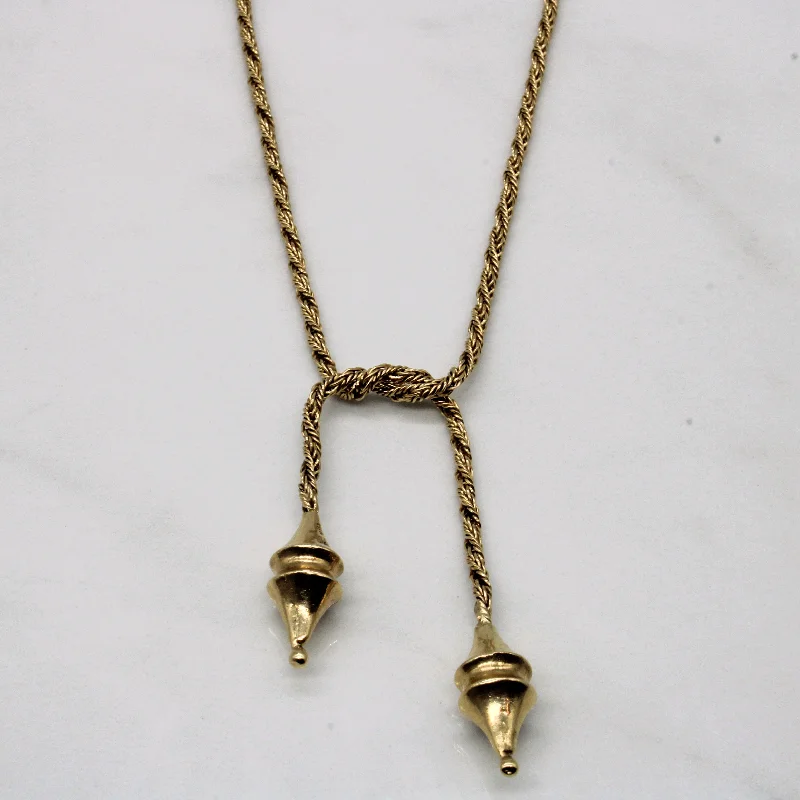 10k Yellow Gold Rope Link Necklace | 36" |