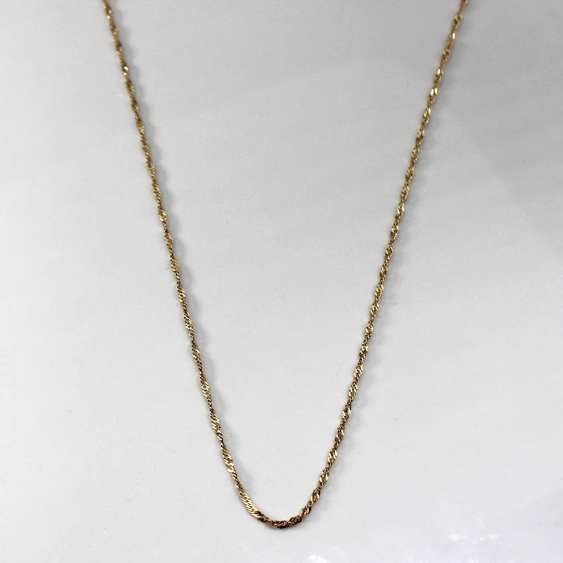 10k Yellow Gold Singapore Chain | 16"|