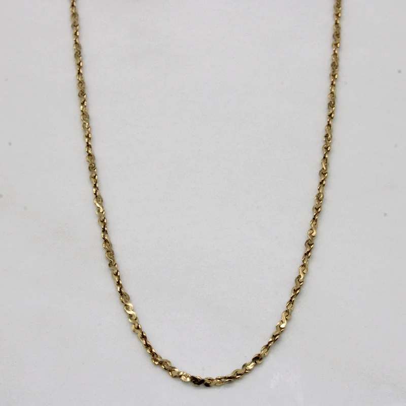 10k Yellow Gold Twisted Serpentine Chain | 20" |