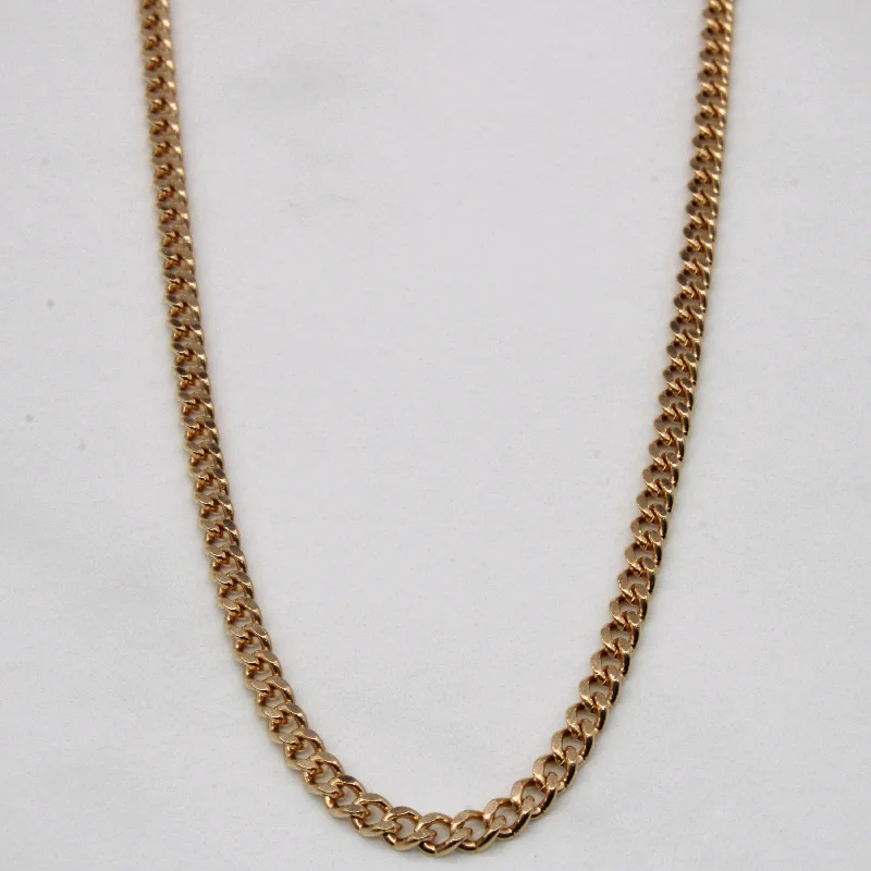 14k Rose Gold Curb Link Chain | 20" |