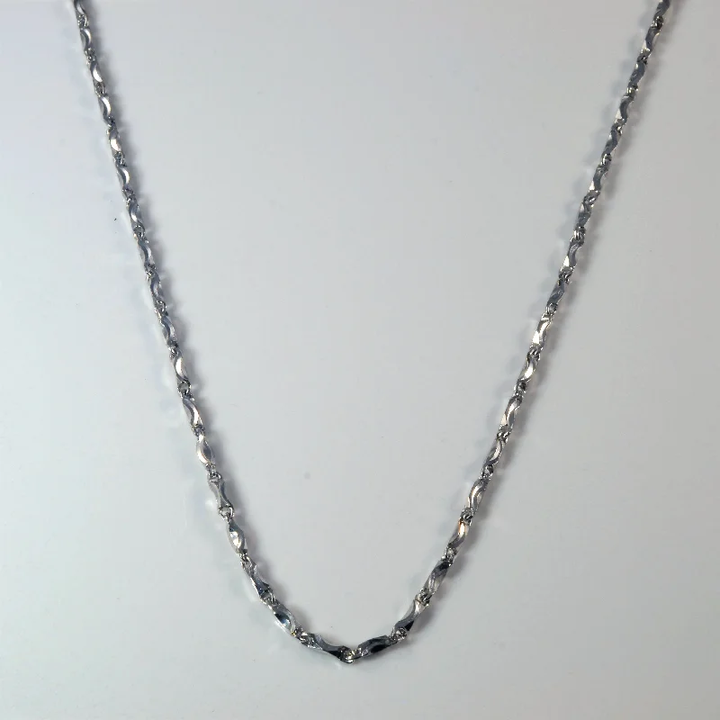 14k White Gold Fancy Chain | 17" |