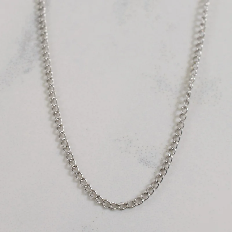 14k White Gold Cable Chain | 16" |