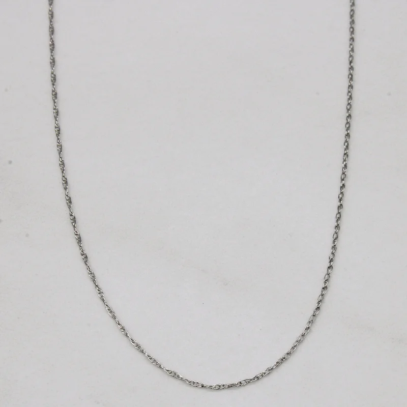 14k White Gold Chain | 18" |