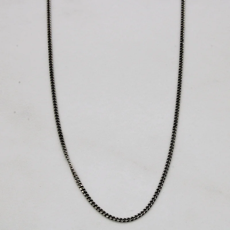 14k White Gold Curb Chain | 18" |