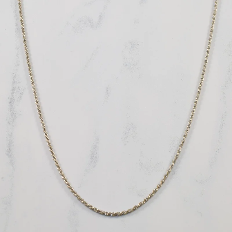 14k White Gold Twisted Helix Chain | 25" |