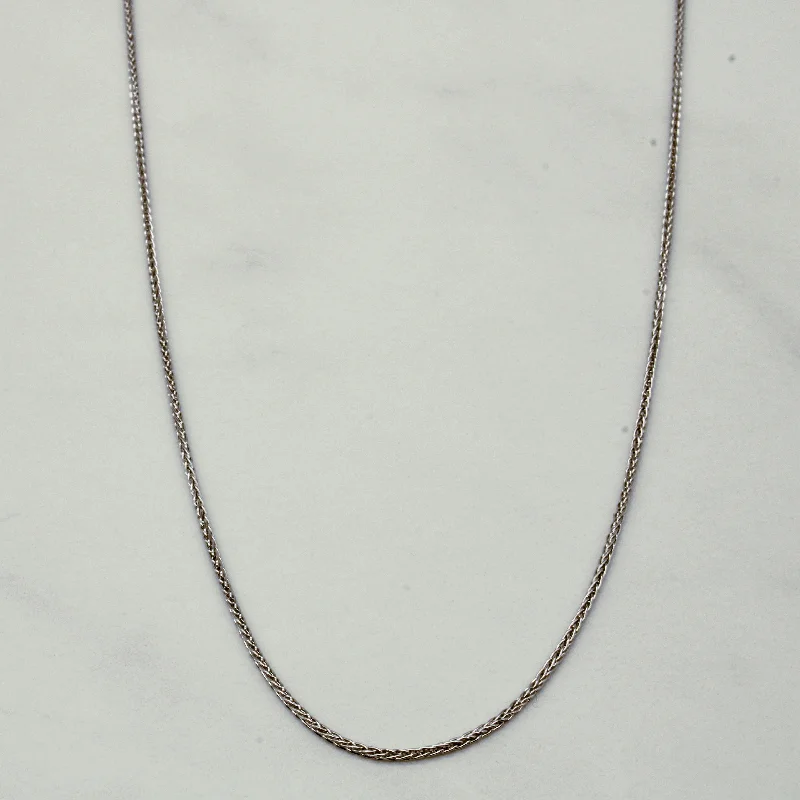 14k White Gold Wheat Chain | 16" |