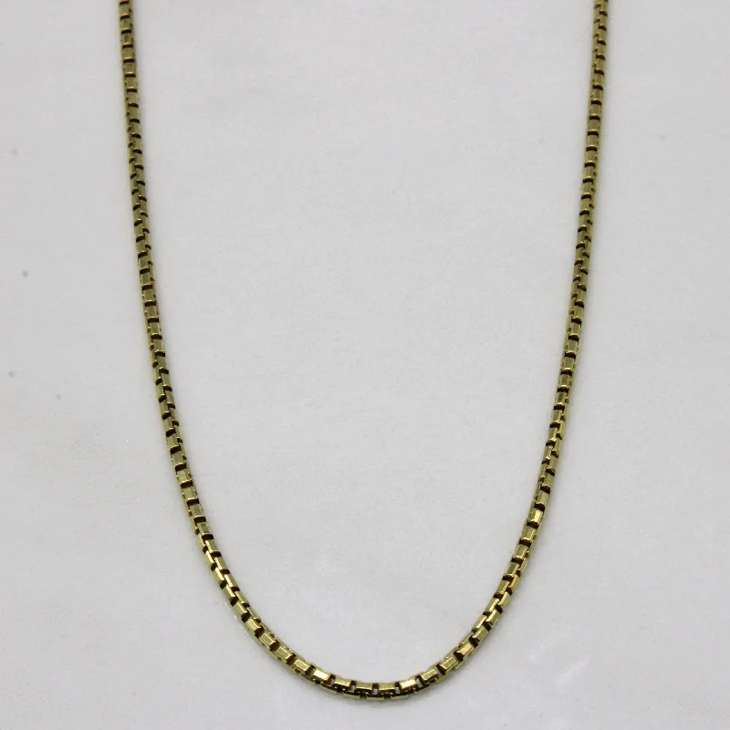 14k Yellow Gold Box Link Chain | 16" |