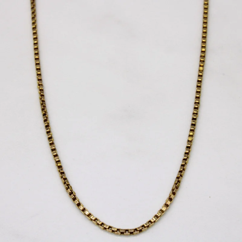 14k Yellow Gold Box Link Chain | 28" |