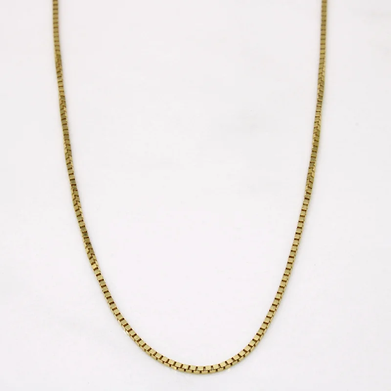 14k Yellow Gold Box Link Chain | 22" |