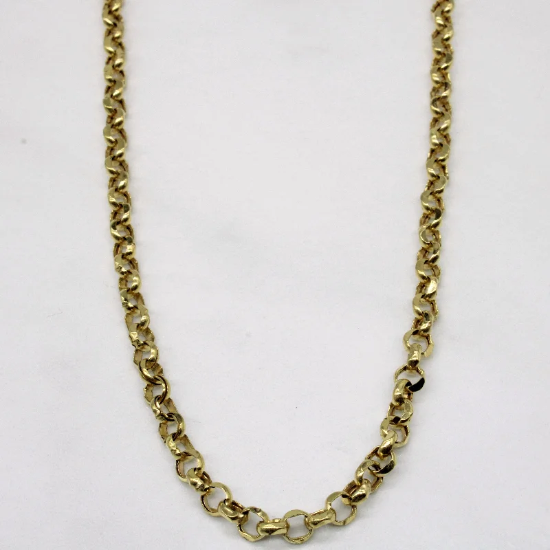 14k Yellow Gold Circle Link Chain | 19" |