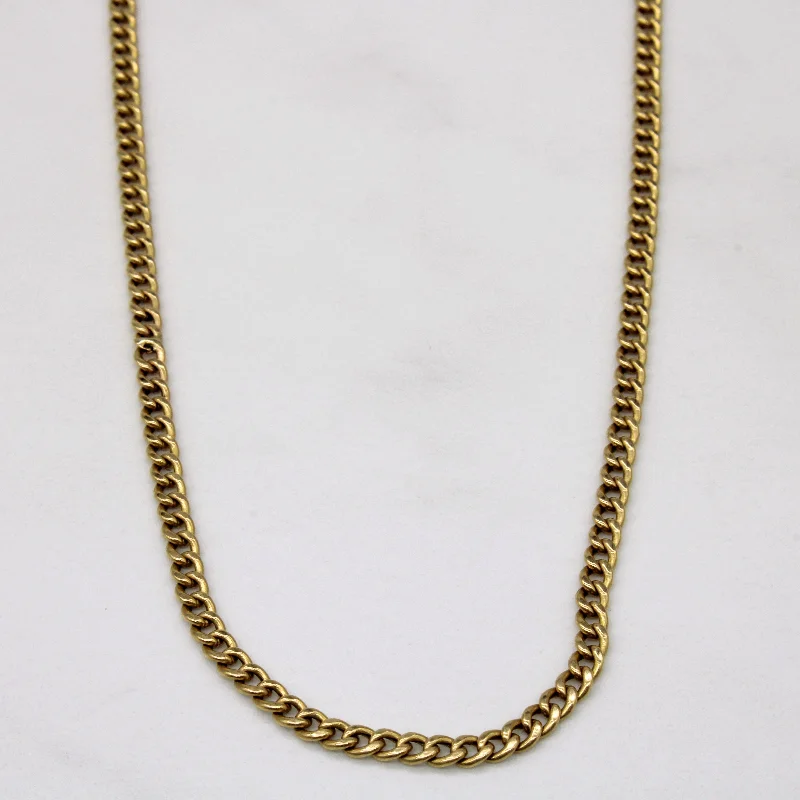 14k Yellow Gold Curb Link Chain | 24" |