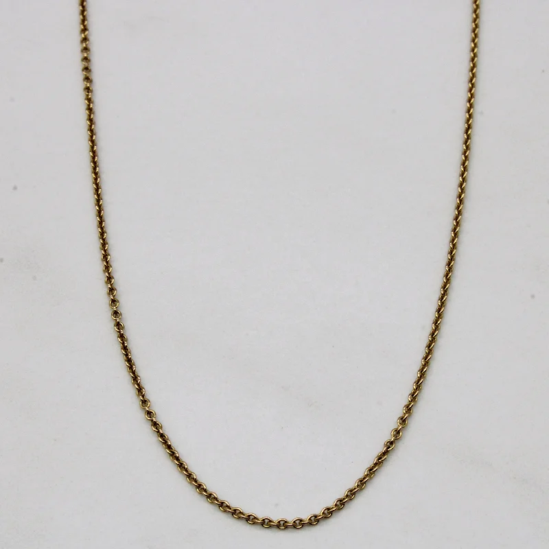 14k Yellow Gold Necklace | 18" |