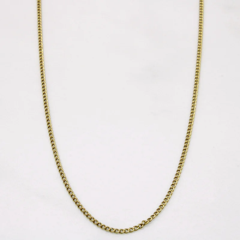 14k Yellow Gold Curb Chain | 18" |