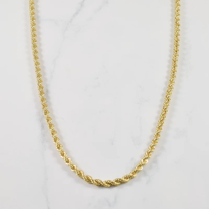 14k Yellow Gold Rope Chain | 20.5" |