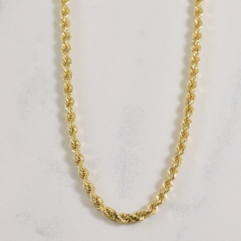 14k Yellow Gold Rope Chain | 20" |