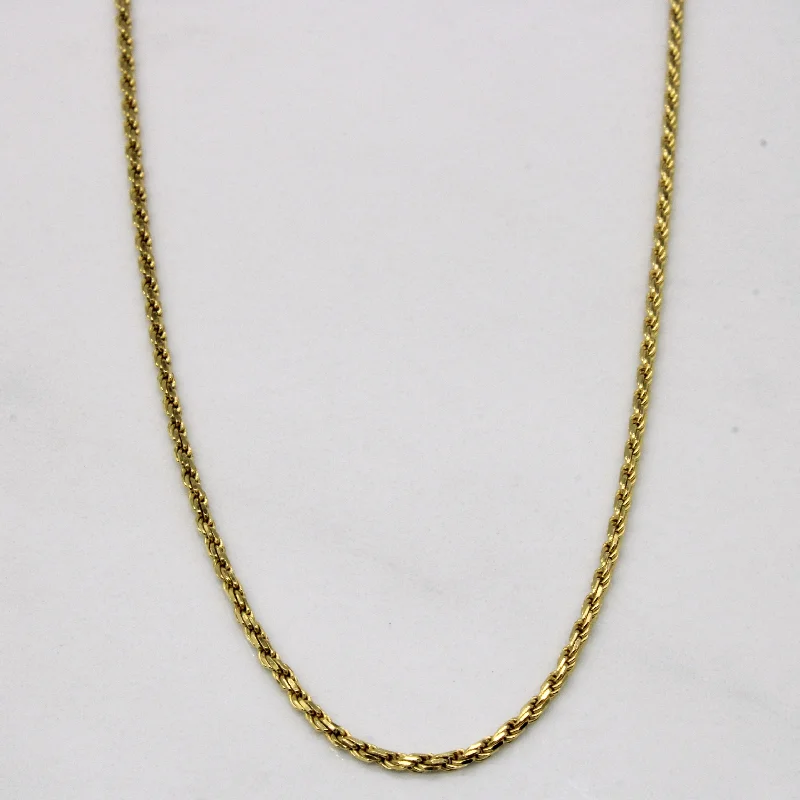 14k Yellow Gold Rope Chain | 22" |