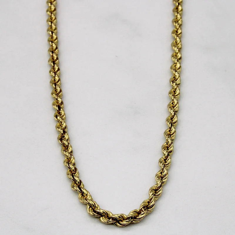 14k Yellow Gold Rope Chain | 24" |