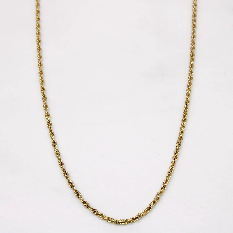 14k Yellow Gold Rope Chain | 20" |