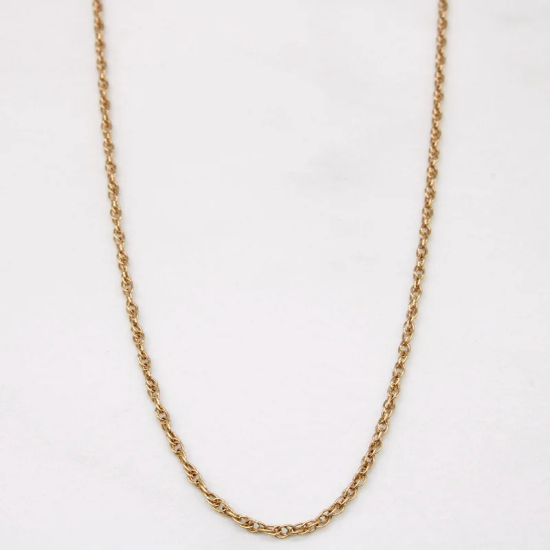 14k Yellow Gold Rope Chain | 25" |