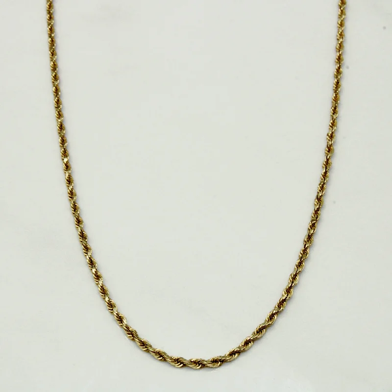 14k Yellow Gold Rope Link Chain | 16" |