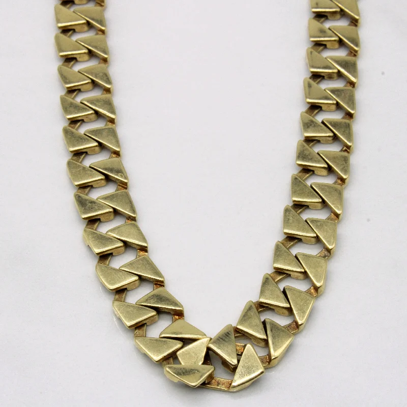 14k Yellow Gold Unique Link Chain | 16" |