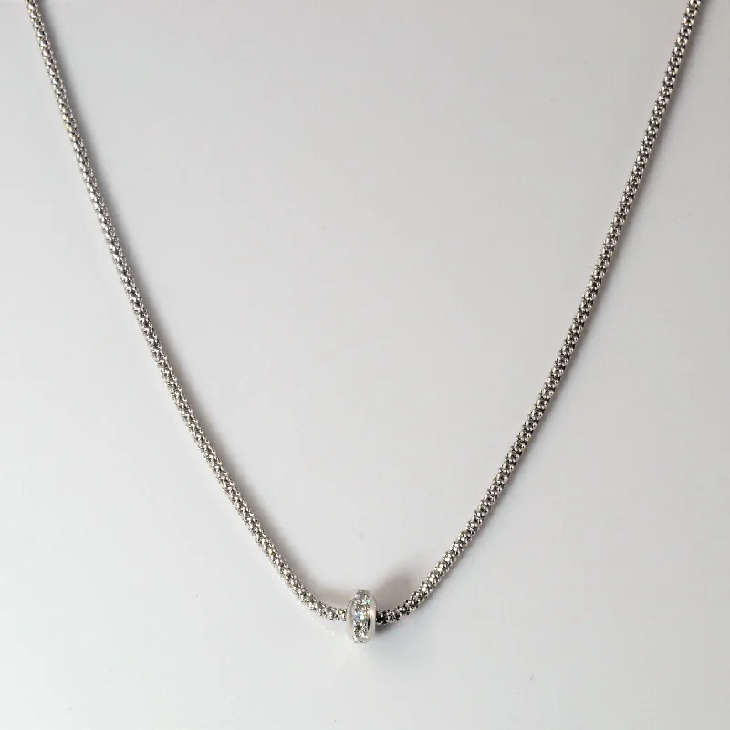 ‘FOPE’ Prima Diamond Rondel Necklace | 0.18ctw | 16" |