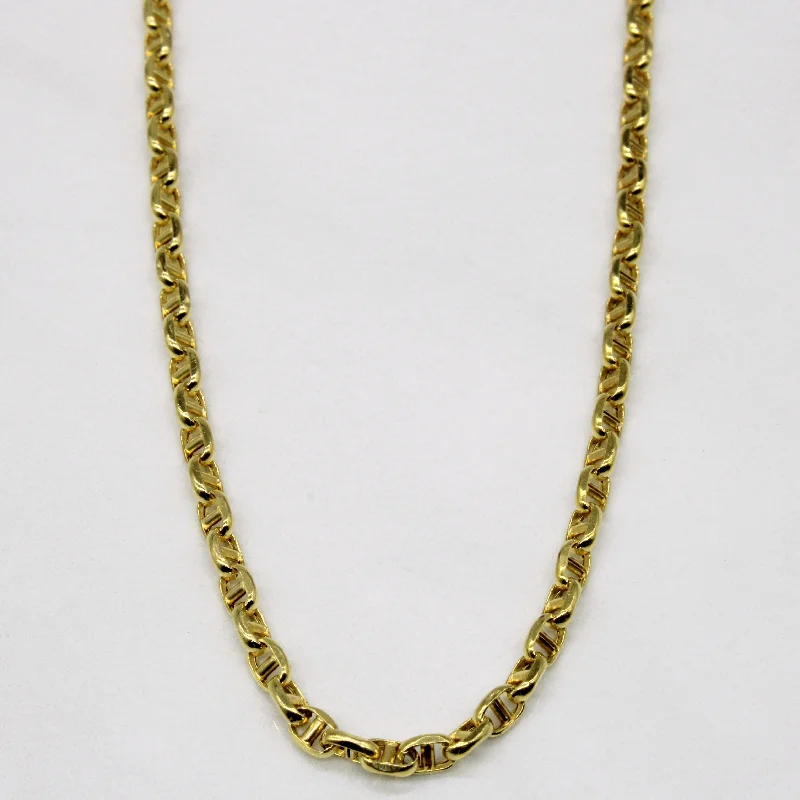 18k Yellow Gold Anchor Link Chain | 18" |