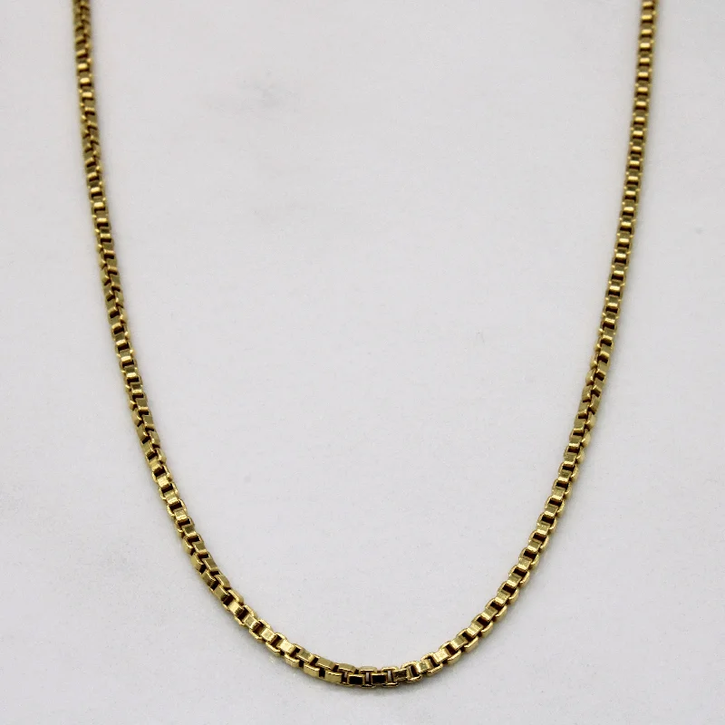 18k Yellow Gold Box Link Chain | 24" |