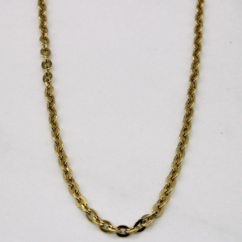 Italian 18k Yellow Gold Circle Link Chain | 20" |