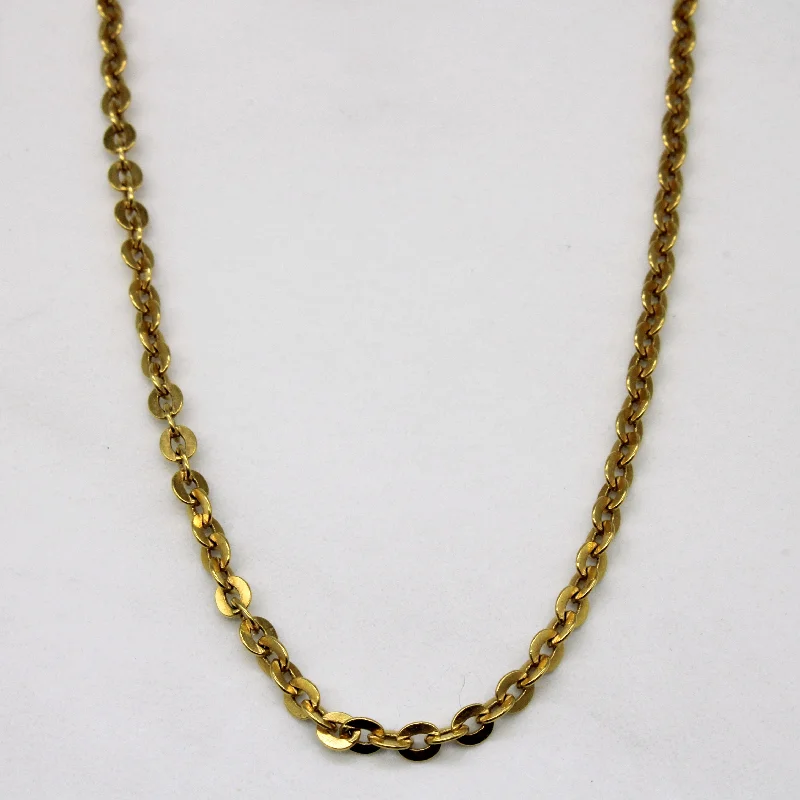 18k Yellow Gold Circle Link Chain | 24" |