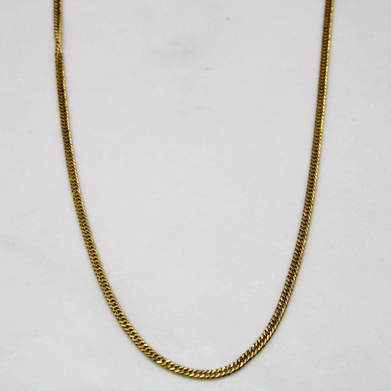 18k Yellow Gold Curb Link Chain | 18" |