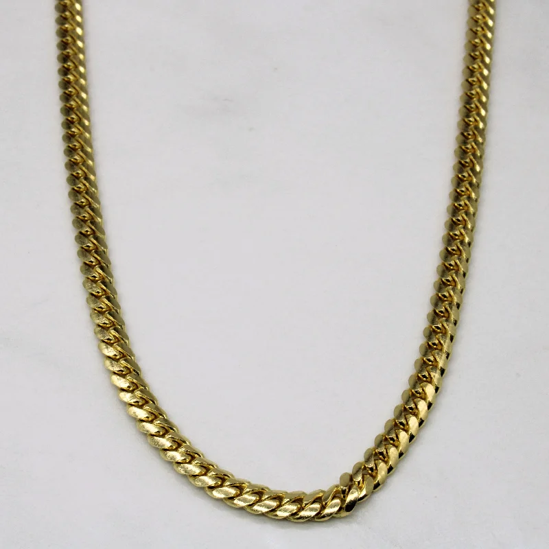 18k Yellow Gold Cuban Link Chain | 24" |