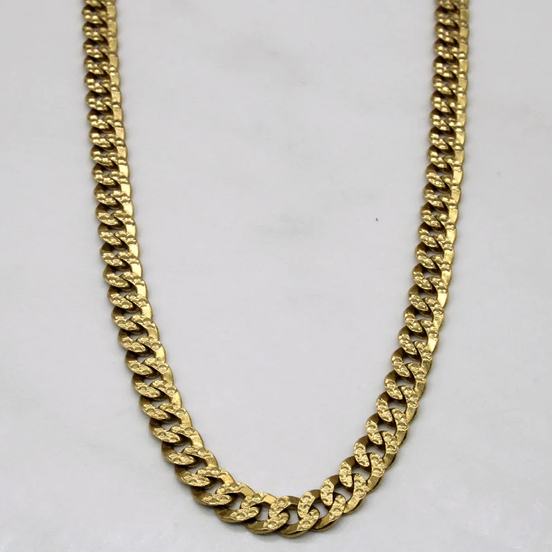 18k Yellow Gold Curb Link Chain | 22" |