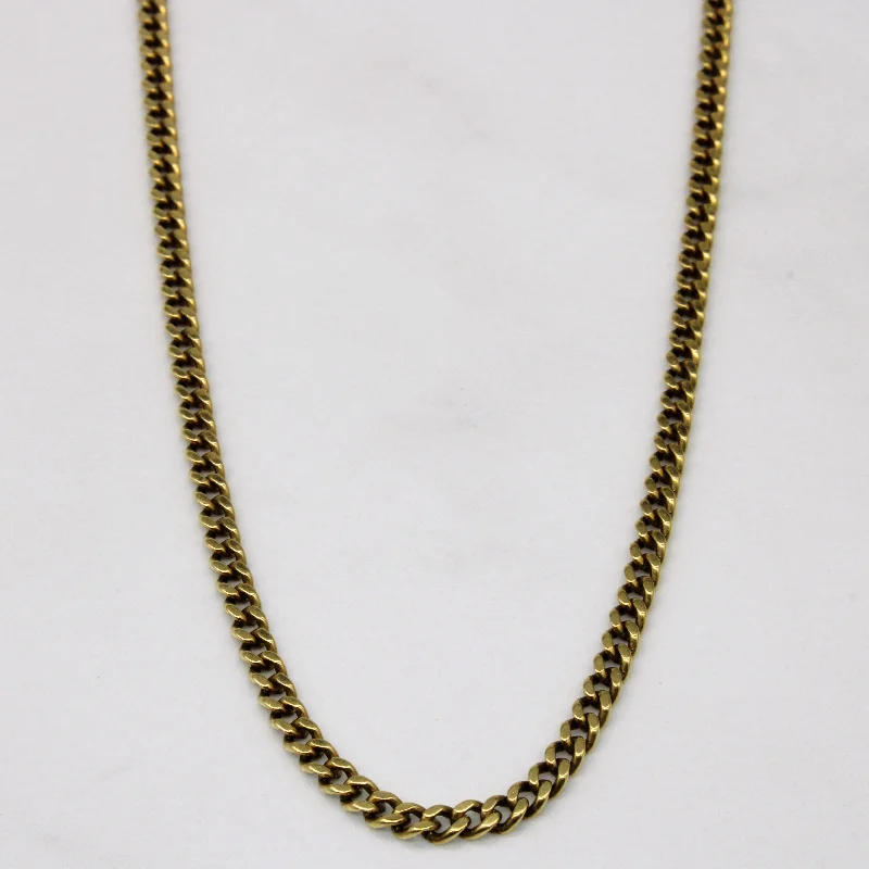 18k Yellow Gold Curb Link Chain | 21" |