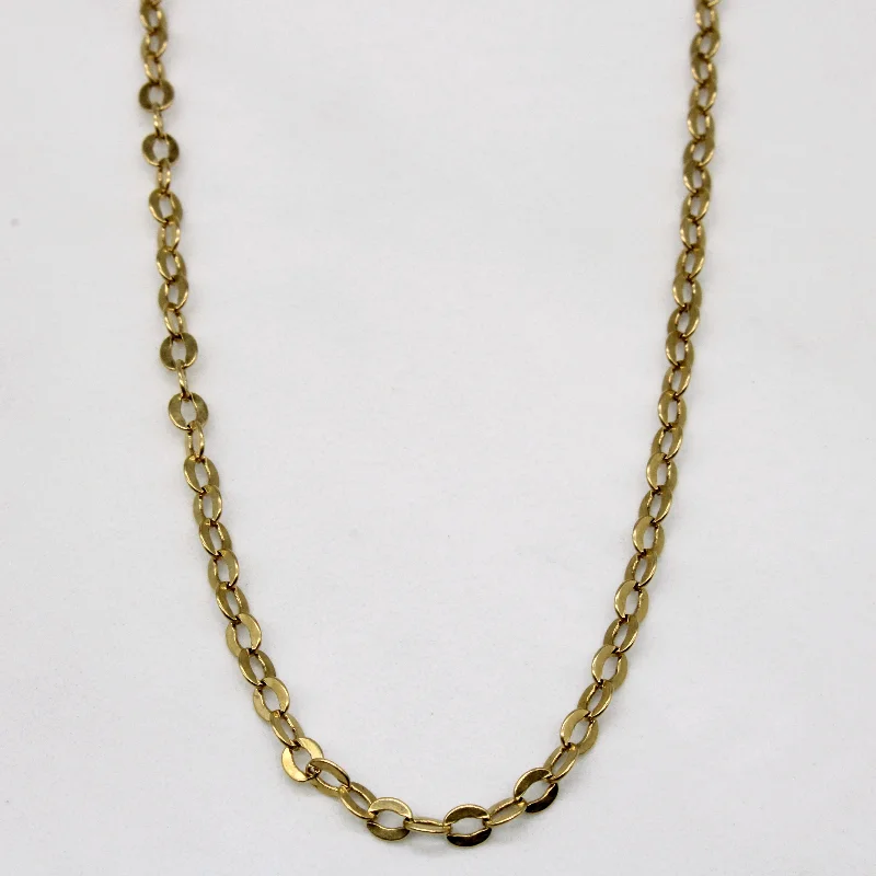 18k Yellow Gold Oval Link Chain | 26" |