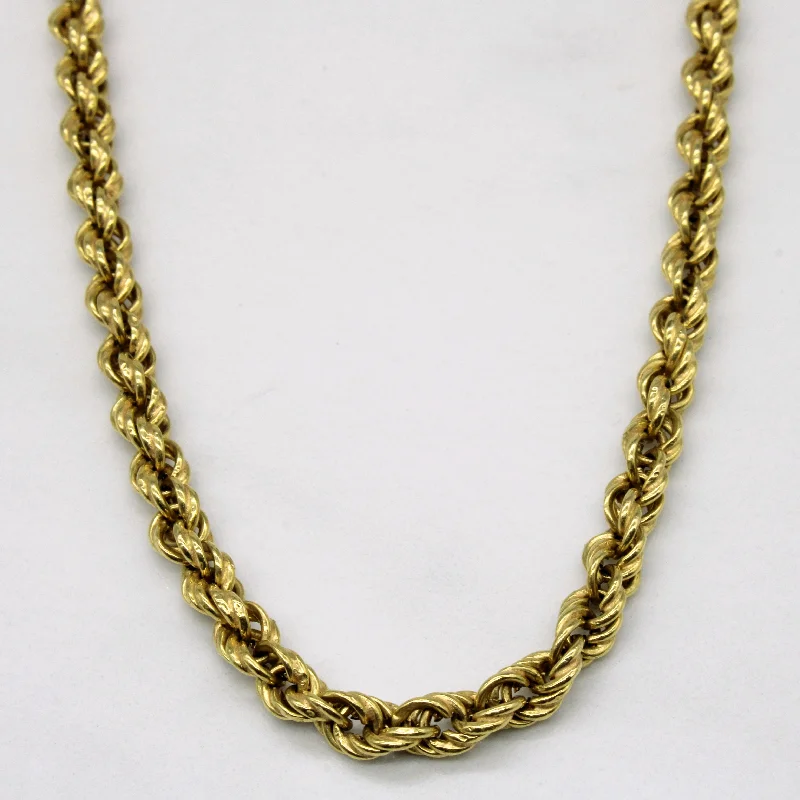 18k Yellow Gold Rope Chain | 20" |