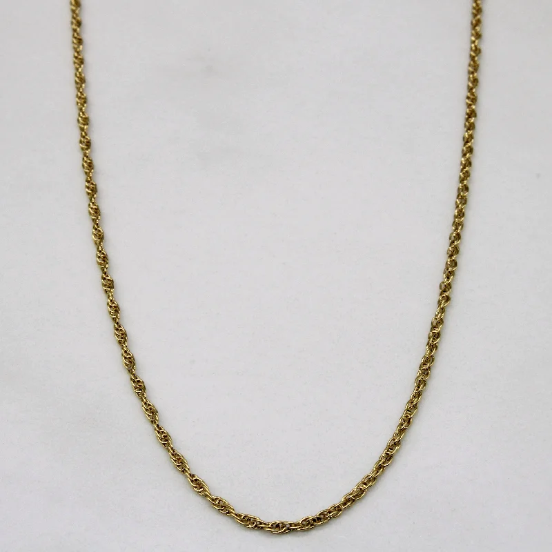 18k Yellow Gold Rope Chain | 24" |