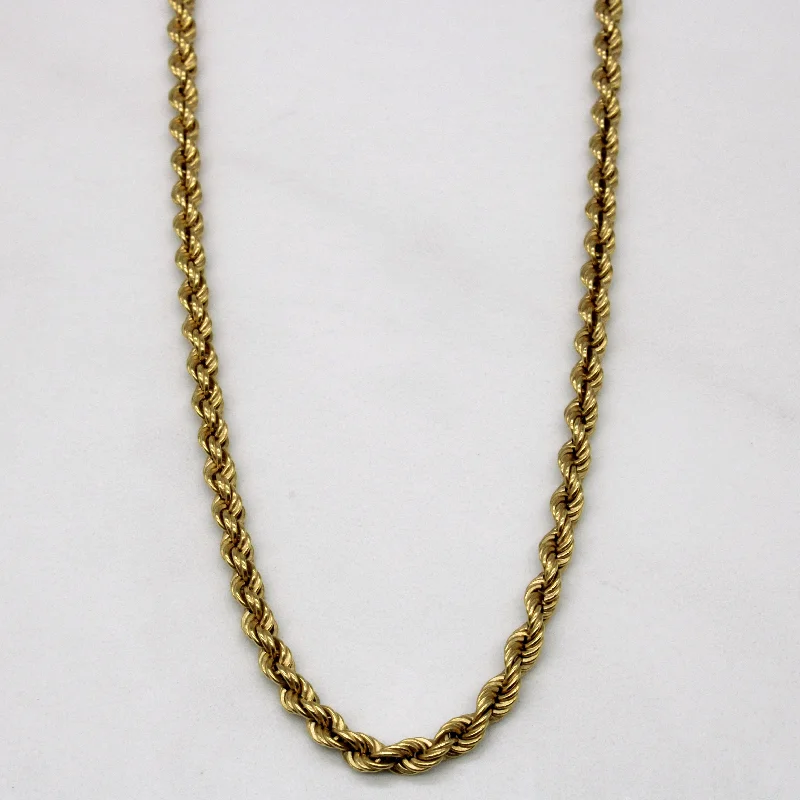 18k Yellow Gold Rope Chain | 18" |