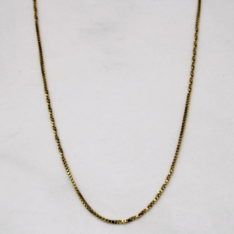 18k Yellow Gold Twisted Box Link Chain | 16" |