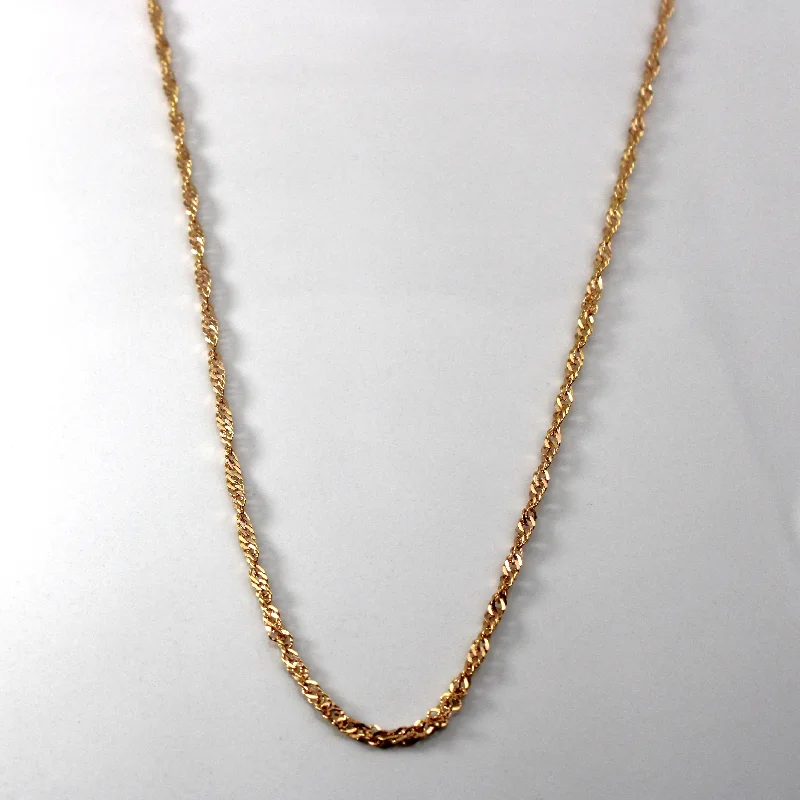 19k Yellow Gold Singapore Chain | 27"|