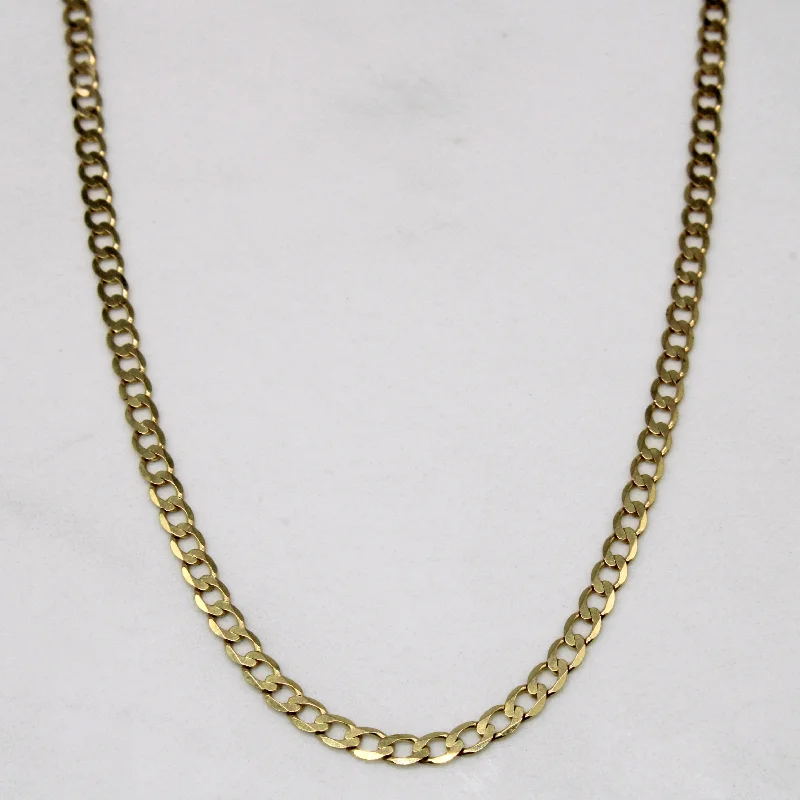 9k Yellow Gold Curb Link Chain | 20" |