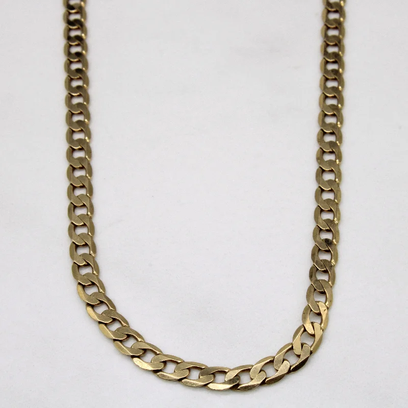 9k Yellow Gold Curb Link Chain | 20" |