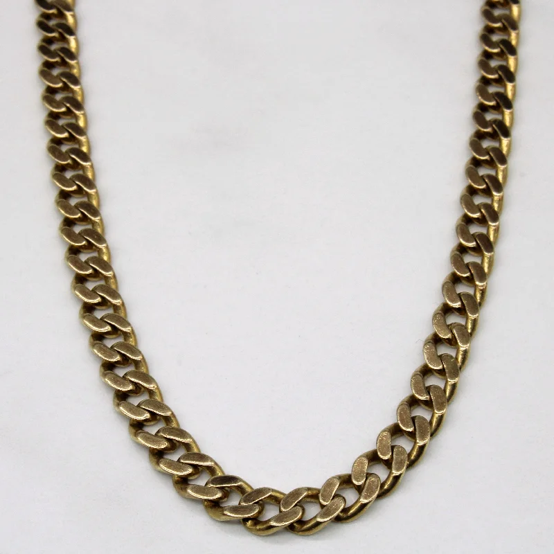 9k Yellow Gold Curb Link Chain | 24" |