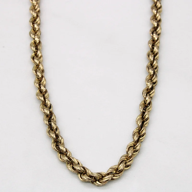 9k Yellow Gold Rope Chain | 18" |