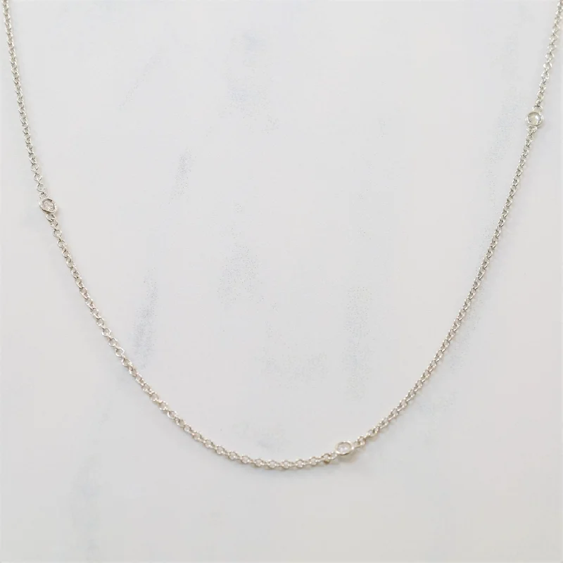 'Luca Carati' Diamond Station Necklace | 0.35ctw | 20" |