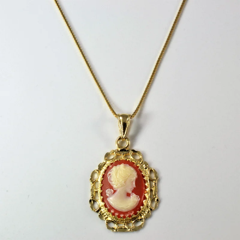 Retro Cameo Shell Necklace | 18" |