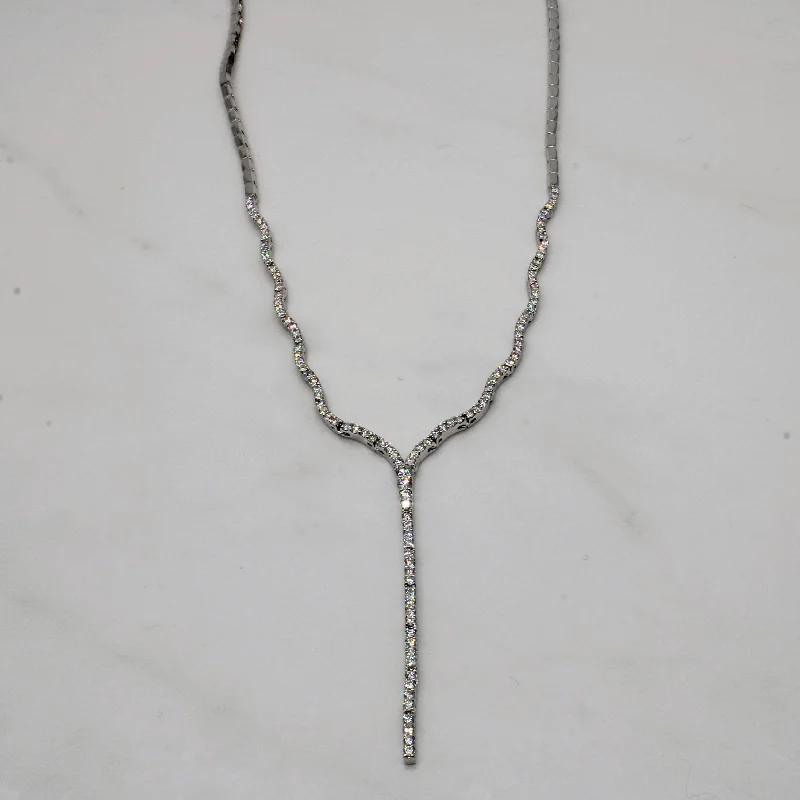 Diamond Drop Necklace | 2.15ctw | 16" |