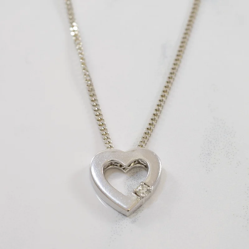 Diamond Heart Necklace | 0.05ct | 18" |