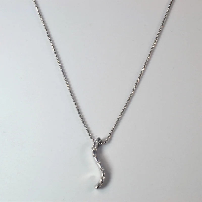 Delicate Diamond Journey Necklace | 0.07ctw | 14" |