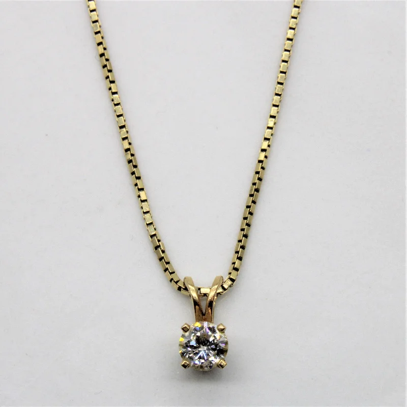 Solitaire Diamond Necklace | 0.30ct | 19" |